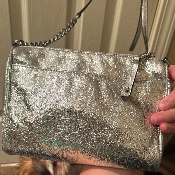 Michael Kors metallic/Shiny Silver Crossbody Bag - Picture 6 of 15